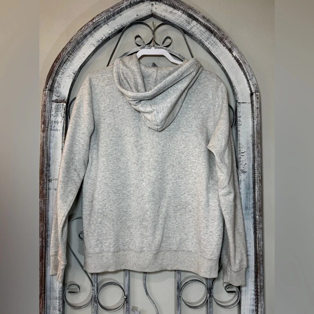Hollister Light Gray Hoodie with Navy Blue Stitched Logo #1558